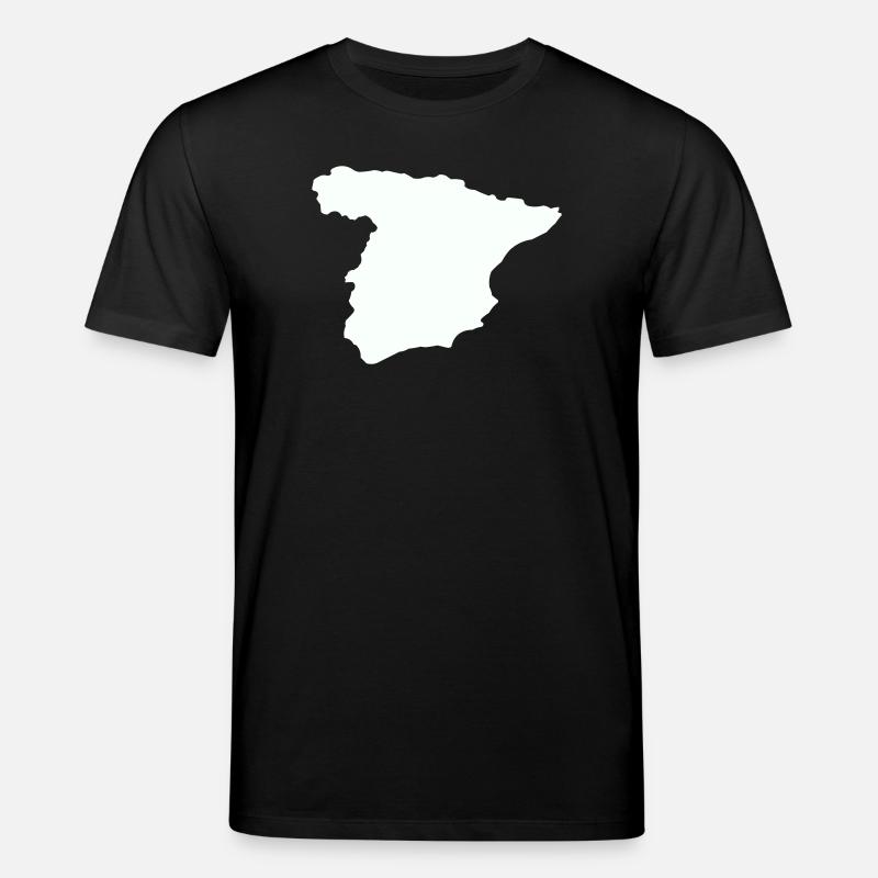 Spanienkarten Silhouettedesign - Stanley/Stella Unisex Bio-T-Shirt CREATOR  - Schwarz
