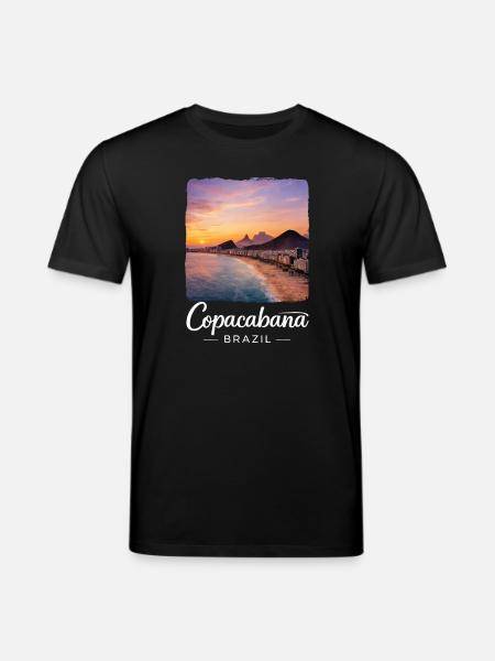 Copacabana Brazil Sunset Beach Magic - Stanley/Stella CREATOR Unisex Organic T-Shirt - black