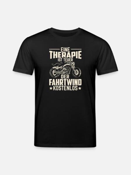 Fahrtwind statt Therapie - Stanley/Stella Unisex Bio-T-Shirt CREATOR - Schwarz