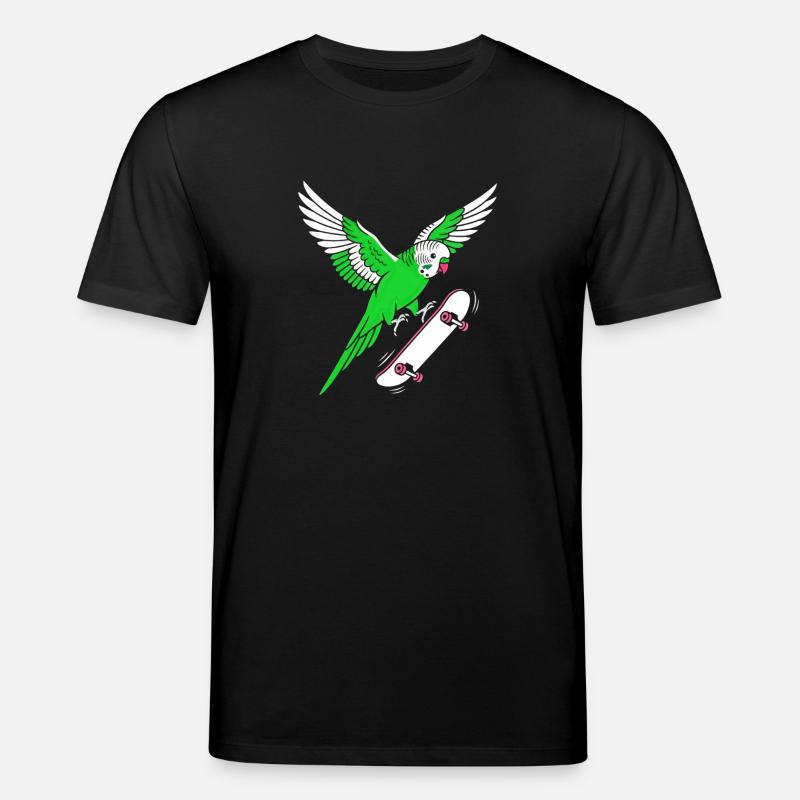 Dessin animé du Perroquet Vert - T-shirt bio CREATOR Stanley/Stella Unisexe - noir