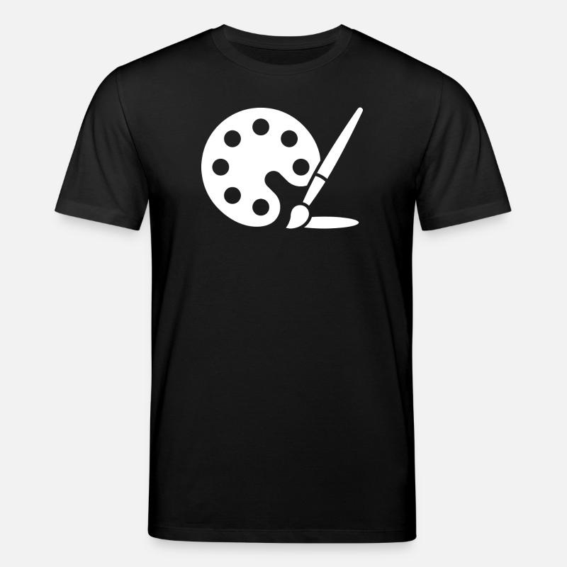 Malerei, Farbpalette, Pinsel, Kunst Symbol - Stanley/Stella Unisex Bio-T-Shirt CREATOR - Schwarz