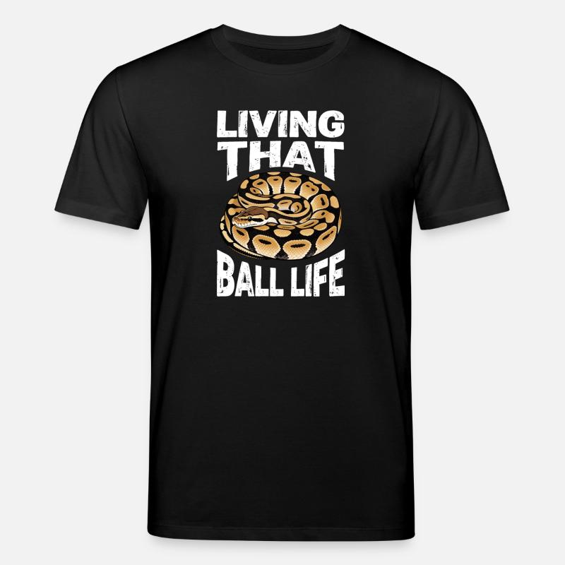 Königspython Schlangen Liebhaber Terrarium Python - Stanley/Stella Unisex Bio-T-Shirt CREATOR  - Schwarz