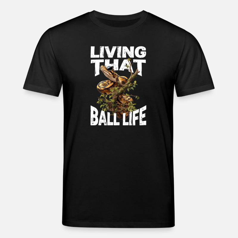 Königspython Schlangen Liebhaber Terrarium Python - Stanley/Stella Unisex Bio-T-Shirt CREATOR  - Schwarz