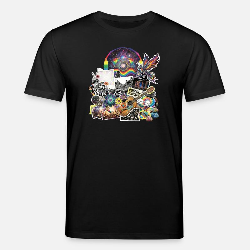 Psychedelic Rock Cosmic Space - Stanley/Stella CREATOR Unisex Organic T-Shirt - black