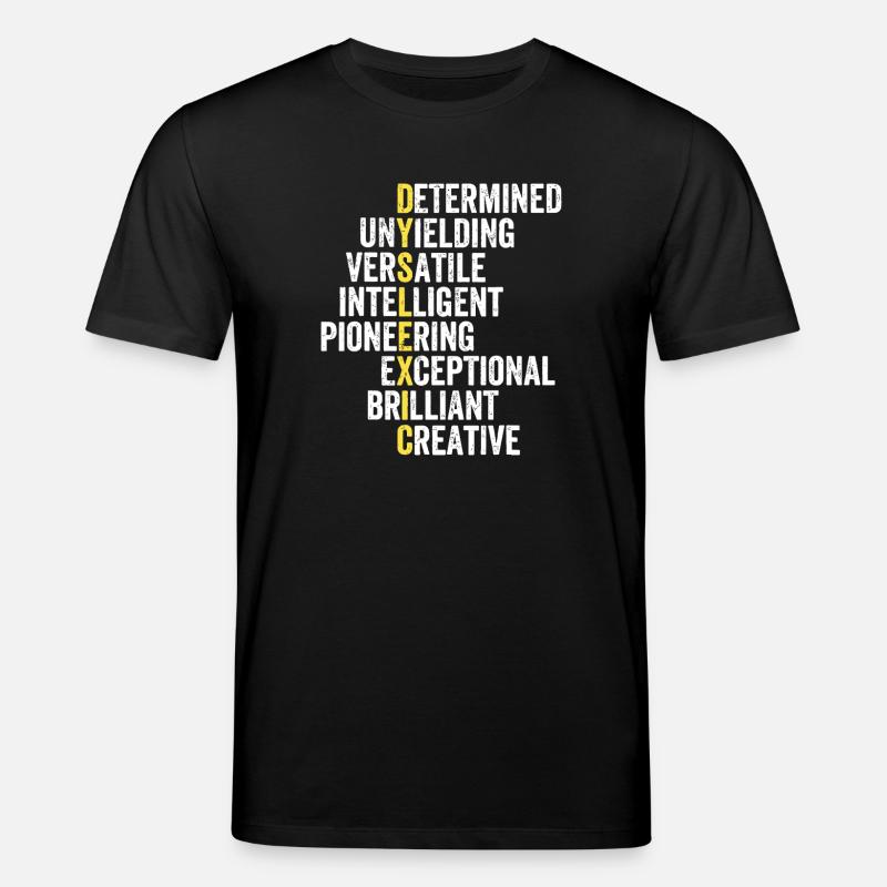 Pile d’adjectifs d’accent jaune - T-shirt bio CREATOR Stanley/Stella Unisexe - noir