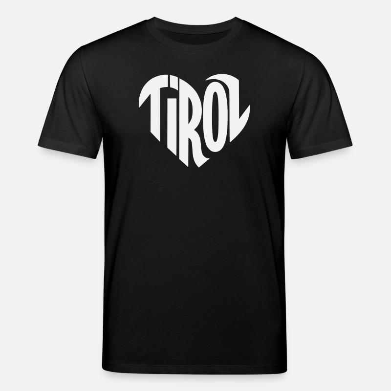 Tirol Heart Typography - Stanley/Stella CREATOR Unisex Organic T-Shirt - black