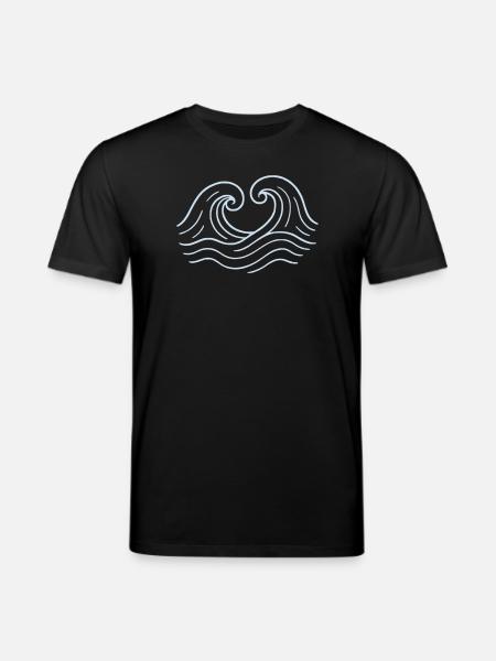 Waves - Sea - Scatola - Stanley/Stella CREATOR Unisex Organic T-Shirt - black