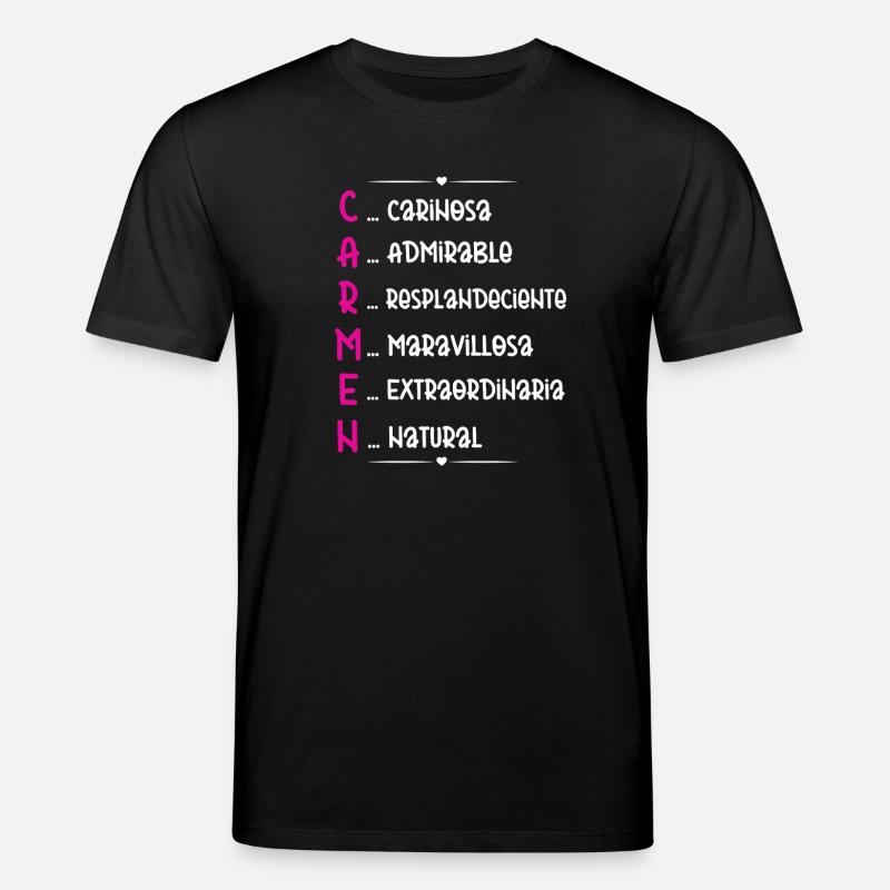 Carmen-Name Akrostikon - Stanley/Stella Unisex Bio-T-Shirt CREATOR  - Schwarz