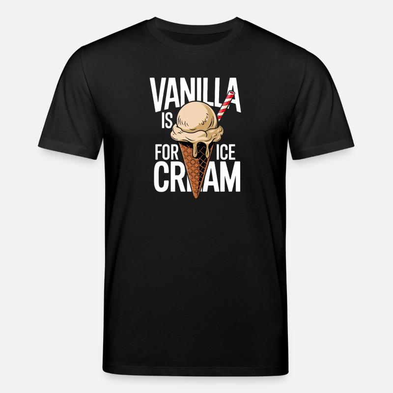 Vanille Eiscone im Kontrast - Stanley/Stella Unisex Bio-T-Shirt CREATOR  - Schwarz