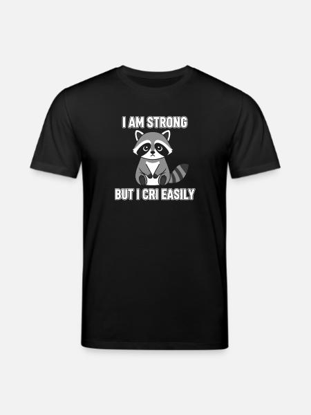 Strong raccoon: Allow feelings - Stanley/Stella CREATOR Unisex Organic T-Shirt - black