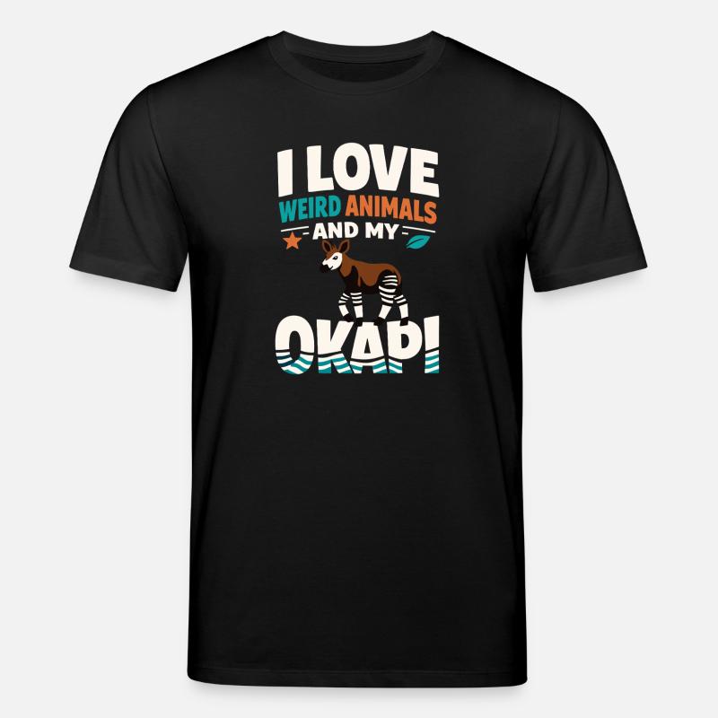 Okapi-liebhaber Okapi-tier Seltene Tierweltliebe - Stanley/Stella Unisex Bio-T-Shirt CREATOR  - Schwarz