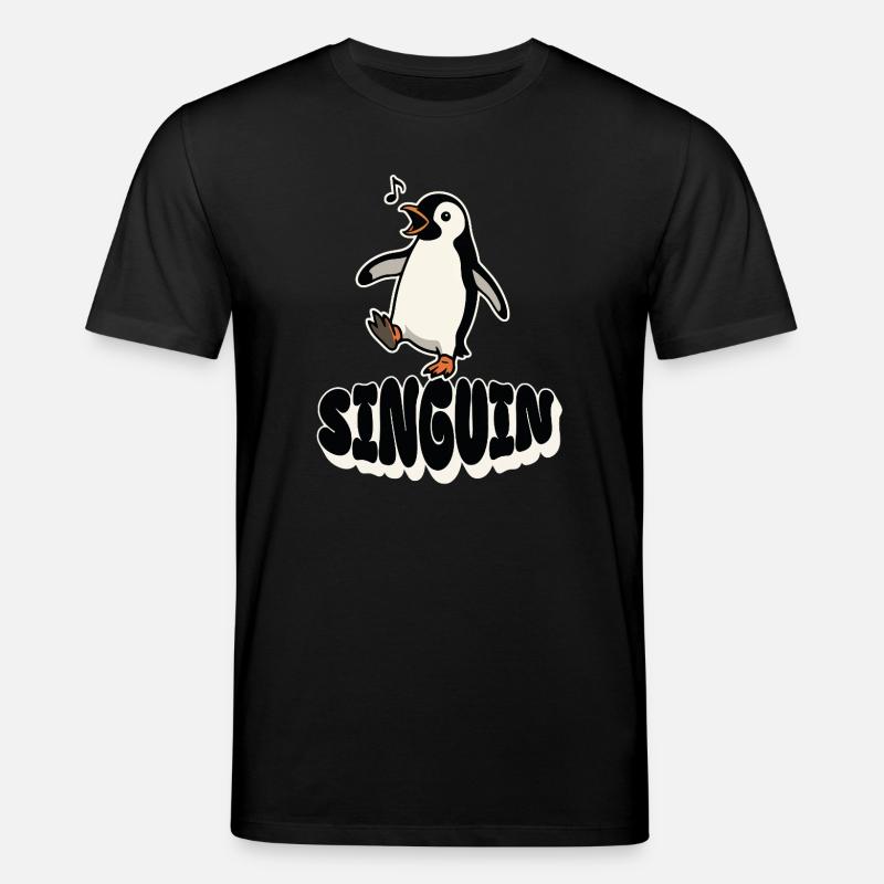 Singender Pinguin - Singuin - Stanley/Stella Unisex Bio-T-Shirt CREATOR  - Schwarz