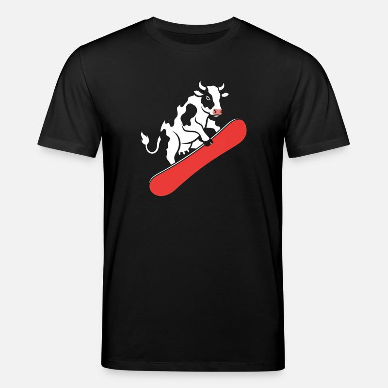 Vache sur skateboard - T-shirt bio CREATOR Stanley/Stella Unisexe - noir