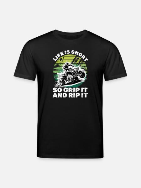 Quad ATV Boy Men Four Wheeler - Stanley/Stella CREATOR Unisex Organic T-Shirt - black