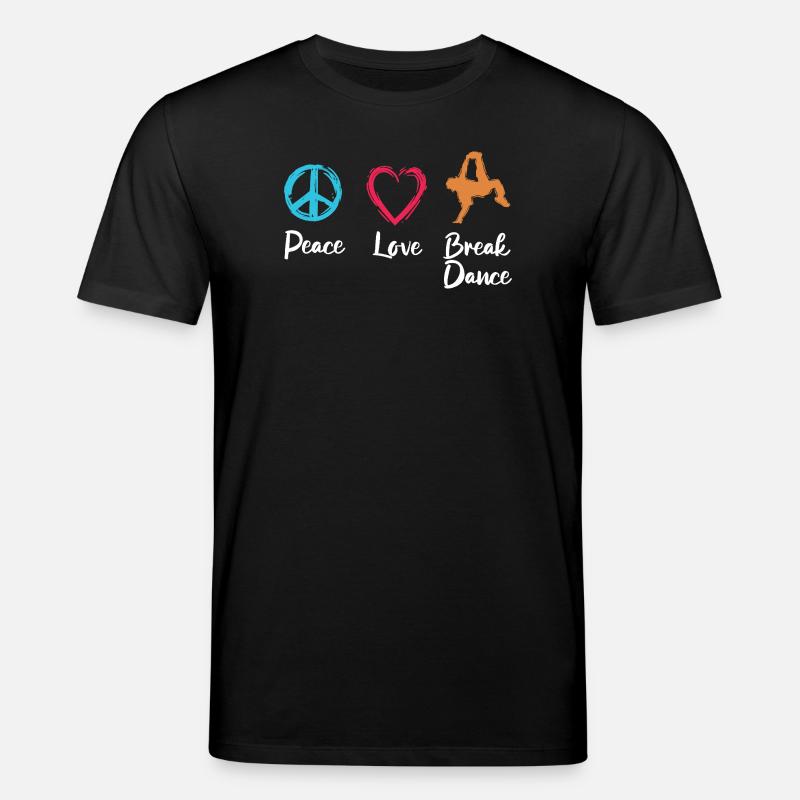 Breakdance Paix Amour - T-shirt bio CREATOR Stanley/Stella Unisexe - noir