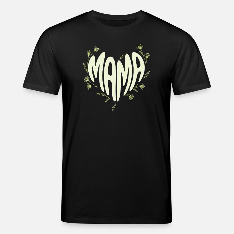Mama Blütenherz - Stanley/Stella Unisex Bio-T-Shirt CREATOR - Schwarz