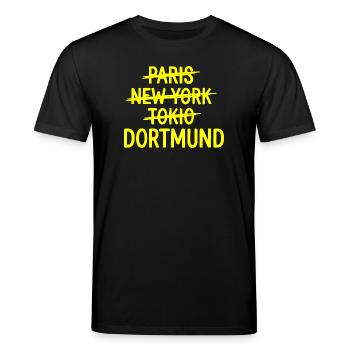 Dortmund, Ruhrpott City Shirt, Hoodie, Cap - Stanley/Stella Unisex Bio-T-Shirt CREATOR  - Schwarz - Vorne - Alina (178cm) & Michal (187cm)
