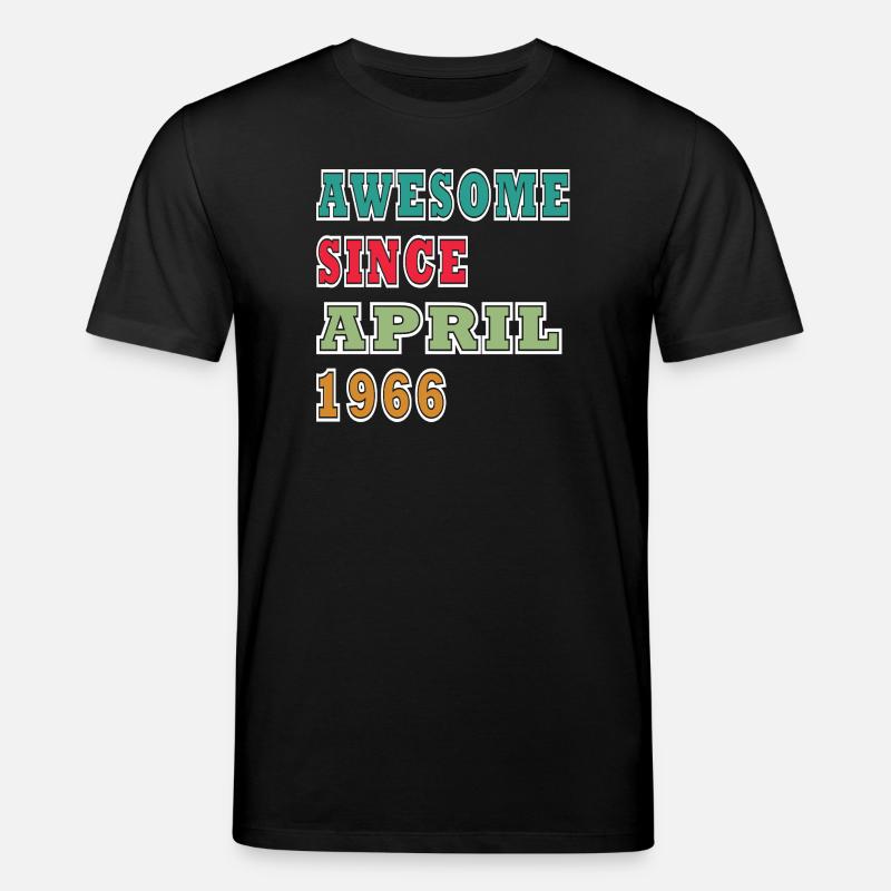 Erstaunlich seit April 1966 - Stanley/Stella Unisex Bio-T-Shirt CREATOR  - Schwarz