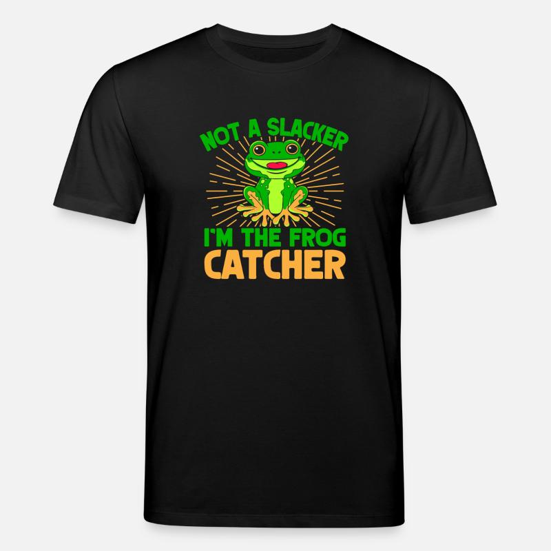 Frog Catcher Not A Slacker Frog - Stanley/Stella Unisex Bio-T-Shirt CREATOR  - Schwarz