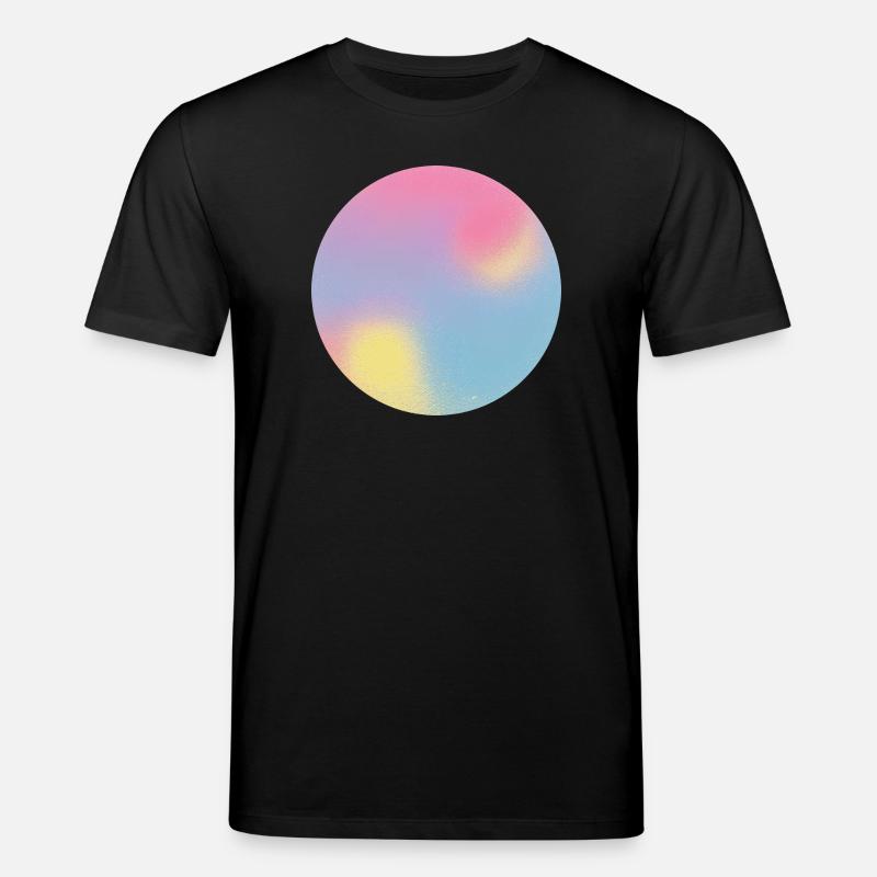 Aura-Check-Pastellgradientensphäre - Stanley/Stella Unisex Bio-T-Shirt CREATOR  - Schwarz