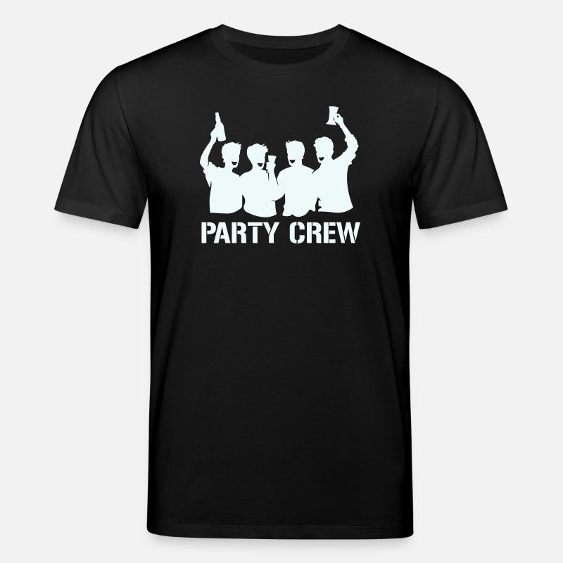 Party Crew Silhouette mit Prosten - Stanley/Stella Unisex Bio-T-Shirt CREATOR  - Schwarz