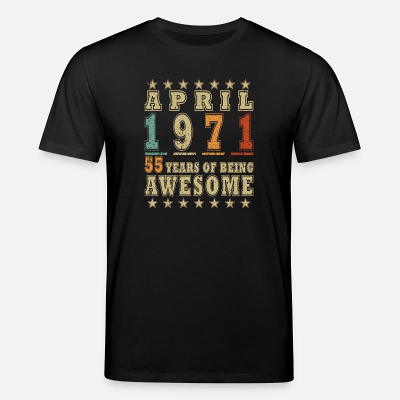 Jubilee year April 1971 - Stanley/Stella CREATOR Unisex Organic T-Shirt - black