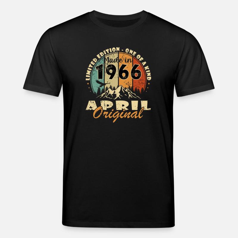 Avril 1966 - Anniversaire - T-shirt bio CREATOR Stanley/Stella Unisexe - noir