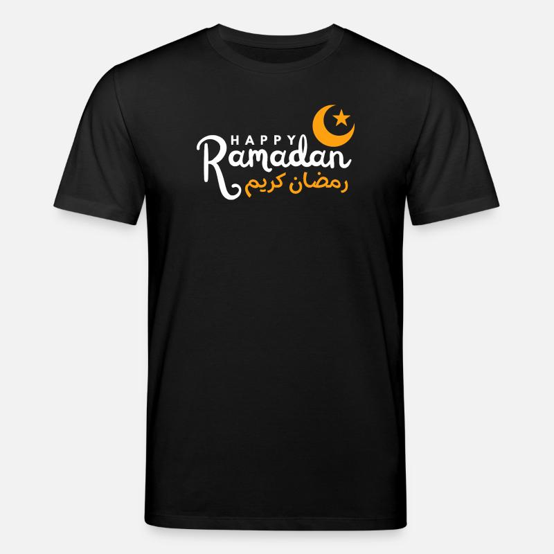 Ramadan Night Crescent Script - Stanley/Stella CREATOR Unisex Organic T-Shirt - black