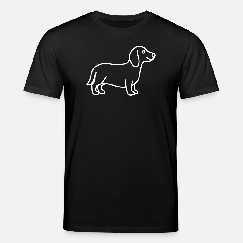 Dackel weiß - Stanley/Stella Unisex Bio-T-Shirt CREATOR  - Schwarz