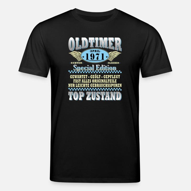 Oldtimer April 1971 Special Edition - Stanley/Stella Unisex Bio-T-Shirt CREATOR  - Schwarz