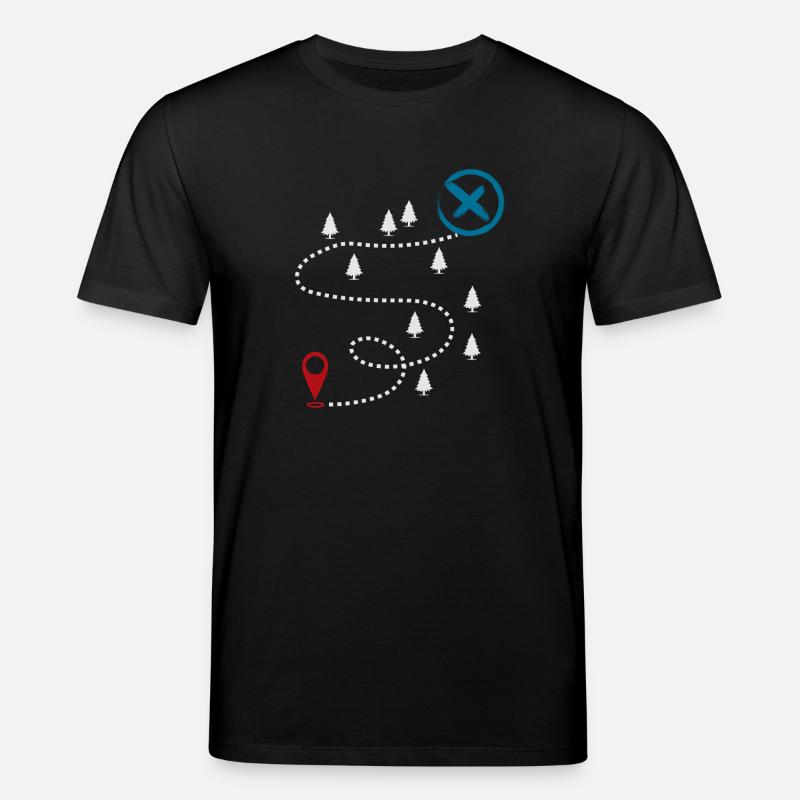 Carte d’aventure graphique de géocaching - T-shirt bio CREATOR Stanley/Stella Unisexe - noir