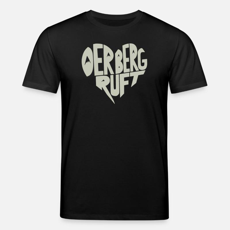 Der Berg ruft Herzdesign - Stanley/Stella Unisex Bio-T-Shirt CREATOR  - Schwarz