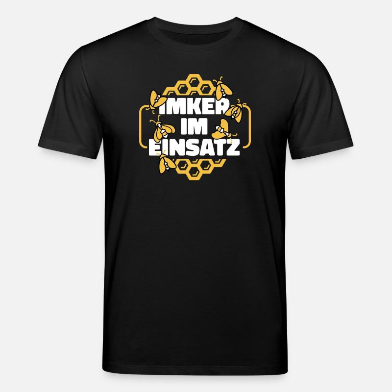 Imker im Einsatz Spruch - Stanley/Stella Unisex Bio-T-Shirt CREATOR  - Schwarz