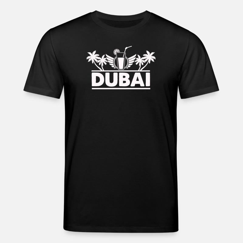 Dubai Palm Trees Drink Logo - Stanley/Stella CREATOR Unisex Organic T-Shirt - black