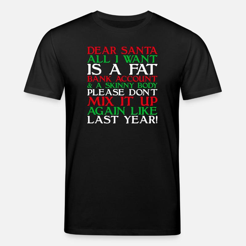 Cher Père Noël - T-shirt bio CREATOR Stanley/Stella Unisexe - noir