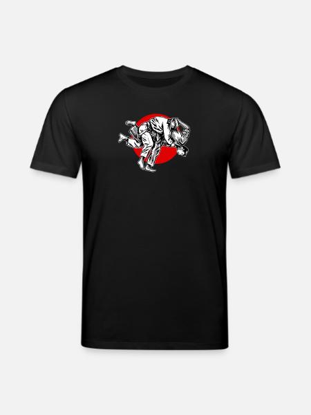 judo-uchi-mata-illu-japan-karstistyle - Stanley/Stella CREATOR Unisex Organic T-Shirt - black