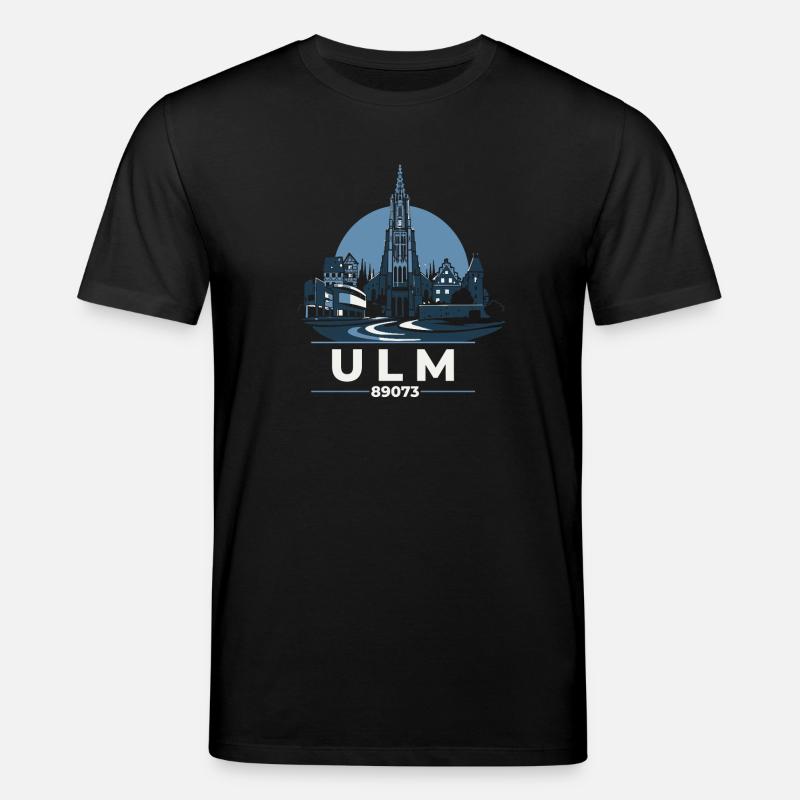 Ulm Skyline Silhouette mit Münster - Stanley/Stella Unisex Bio-T-Shirt CREATOR  - Schwarz