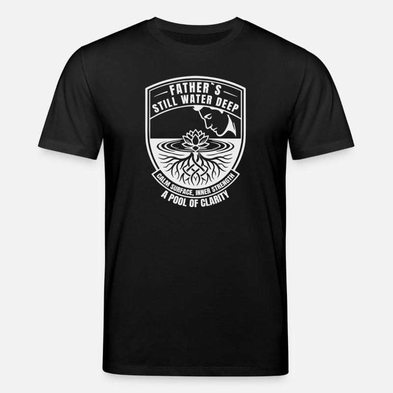 Vater Still Water Deep Lotus Ruhe - Stanley/Stella Unisex Bio-T-Shirt CREATOR  - Schwarz