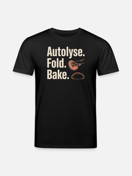 Autolyse Fold Bake Bread Art - Stanley/Stella CREATOR Unisex Organic T-Shirt - black
