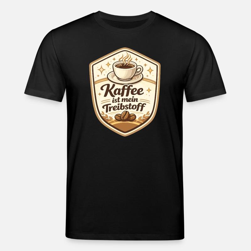Kaffee ist mein Treibstoff Badge - Stanley/Stella Unisex Bio-T-Shirt CREATOR - Schwarz