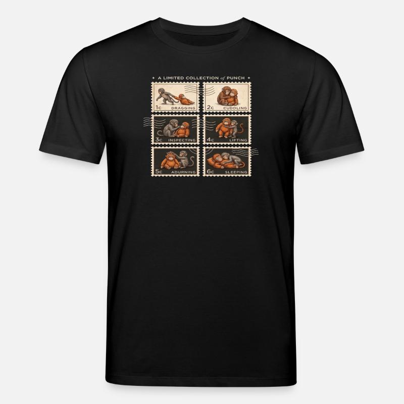 Tampons Bébé Singe Punch - T-shirt bio CREATOR Stanley/Stella Unisexe - noir