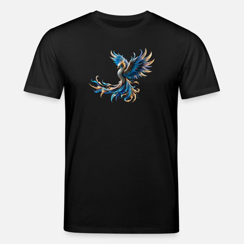 Feuerblauer Phönix - Stanley/Stella Unisex Bio-T-Shirt CREATOR  - Schwarz