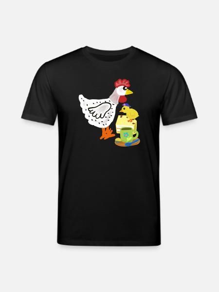 Breakfast Chicken Cake Chick Duo - Stanley/Stella CREATOR Unisex Organic T-Shirt - black