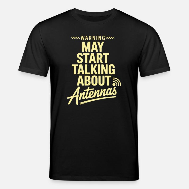 Retro Tech Satire Antenne Gesprächsplakat - Stanley/Stella Unisex Bio-T-Shirt CREATOR  - Schwarz