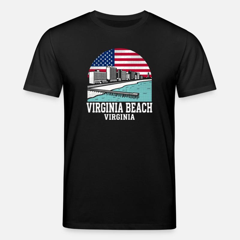 Drapeau américain de Virginia Beach City - T-shirt bio CREATOR Stanley/Stella Unisexe - noir