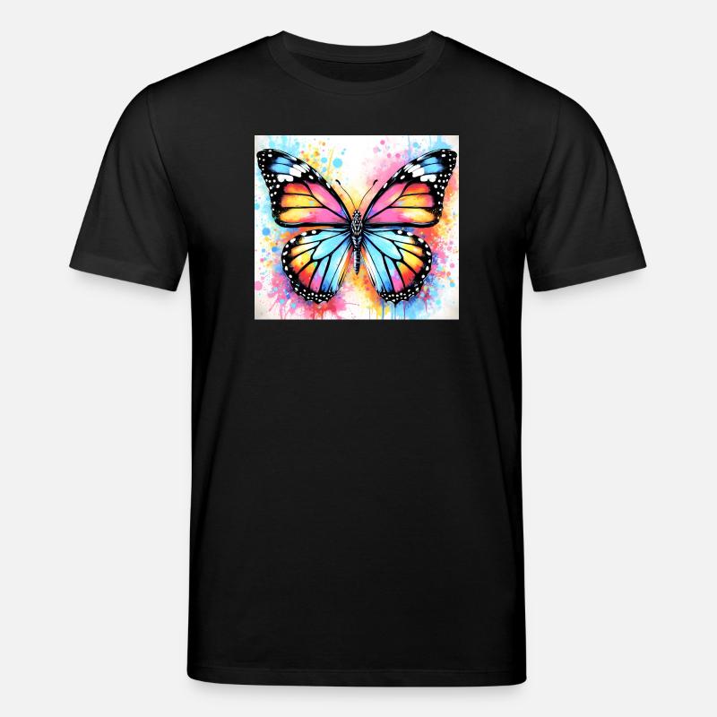 Schmetterling - Stanley/Stella Unisex Bio-T-Shirt CREATOR  - Schwarz