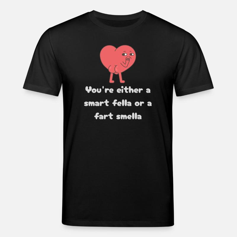 Schlauer Kerl oder Furz-Smella-Herz - Stanley/Stella Unisex Bio-T-Shirt CREATOR  - Schwarz
