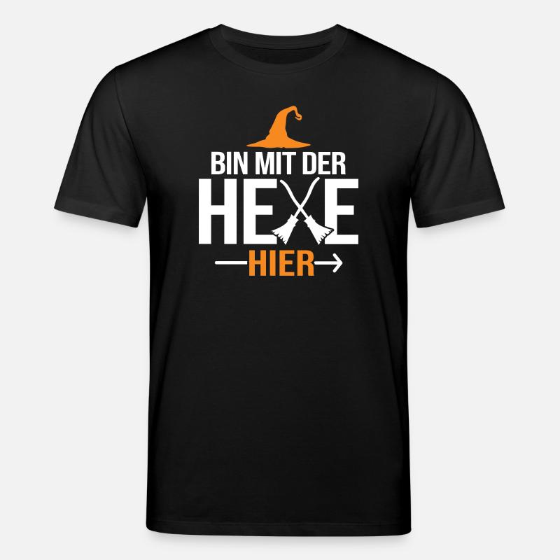 I'm here with the witch - Stanley/Stella CREATOR Unisex Organic T-Shirt - black