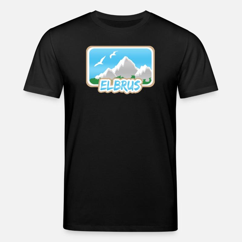 Elbrus als Berg - Stanley/Stella Unisex Bio-T-Shirt CREATOR  - Schwarz