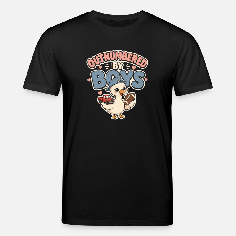 Outnumbered by Boys Duck - Stanley/Stella Unisex Bio-T-Shirt CREATOR  - Schwarz